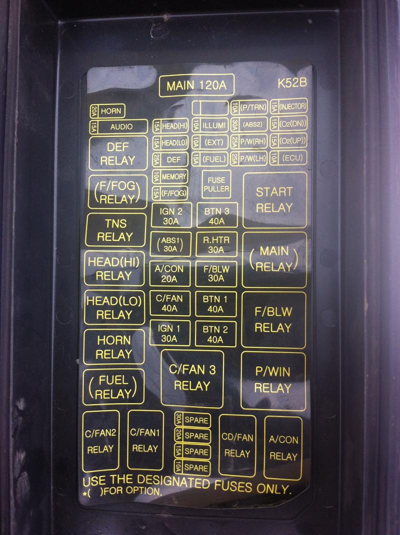 日产御轩继电器图,日产继电器对照表